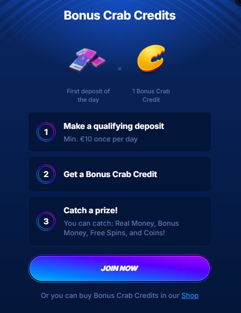 Bonusová hra Bonus Crab v Boomerang Casino